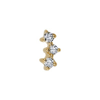 Pin - Muse - 3 Gem Prong Arc - 5.5x3mm - 1.5mm Gem