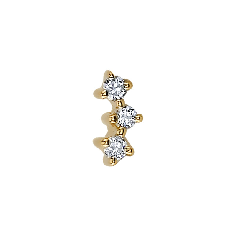 Pin - Muse - 3 Gem Prong Arc - 5.5x3mm - 1.5mm Gem