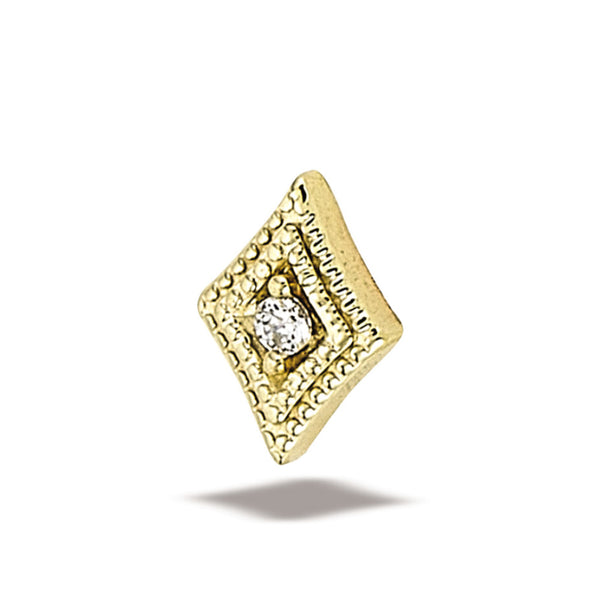 Kite Shape Milgrain 1.5mm,diamond Top