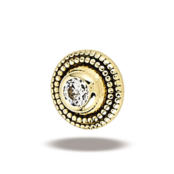 Round Milgrain 2mm Stone (5mm),pearl Top