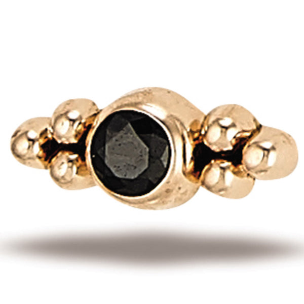 6 Bead Accent-2mm Bezel,pearl Top
