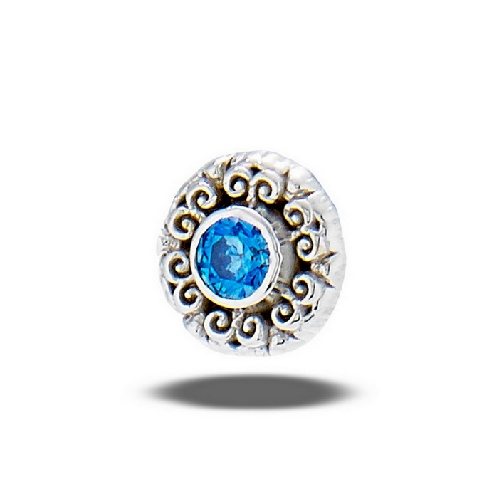 Round Elegance-(filigree Round 2mm Stone) 5mm Top