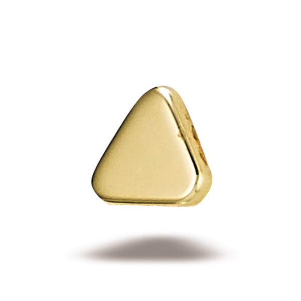 Triangle Flat Disc 3.25mm X 2.5mm,hammered Top