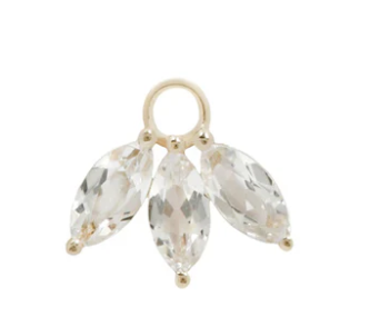 Moet Charm- White Topaz YG
