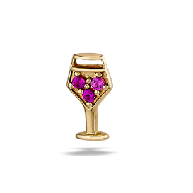 Wine Glass (6.7mm X 3.5mm)3-1mm Stones Top